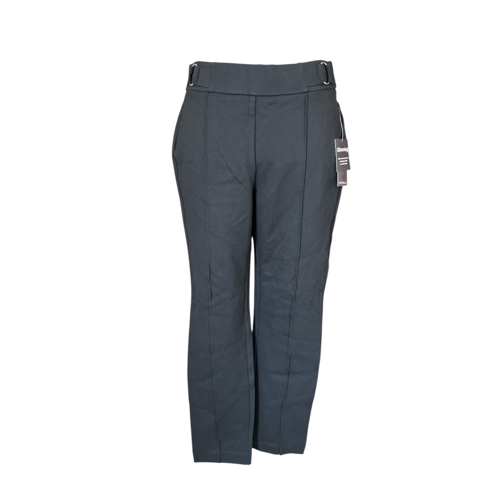 Rafaella Black Size 10 Slim Leg Ankle Pull-On Business Office Dress Pants